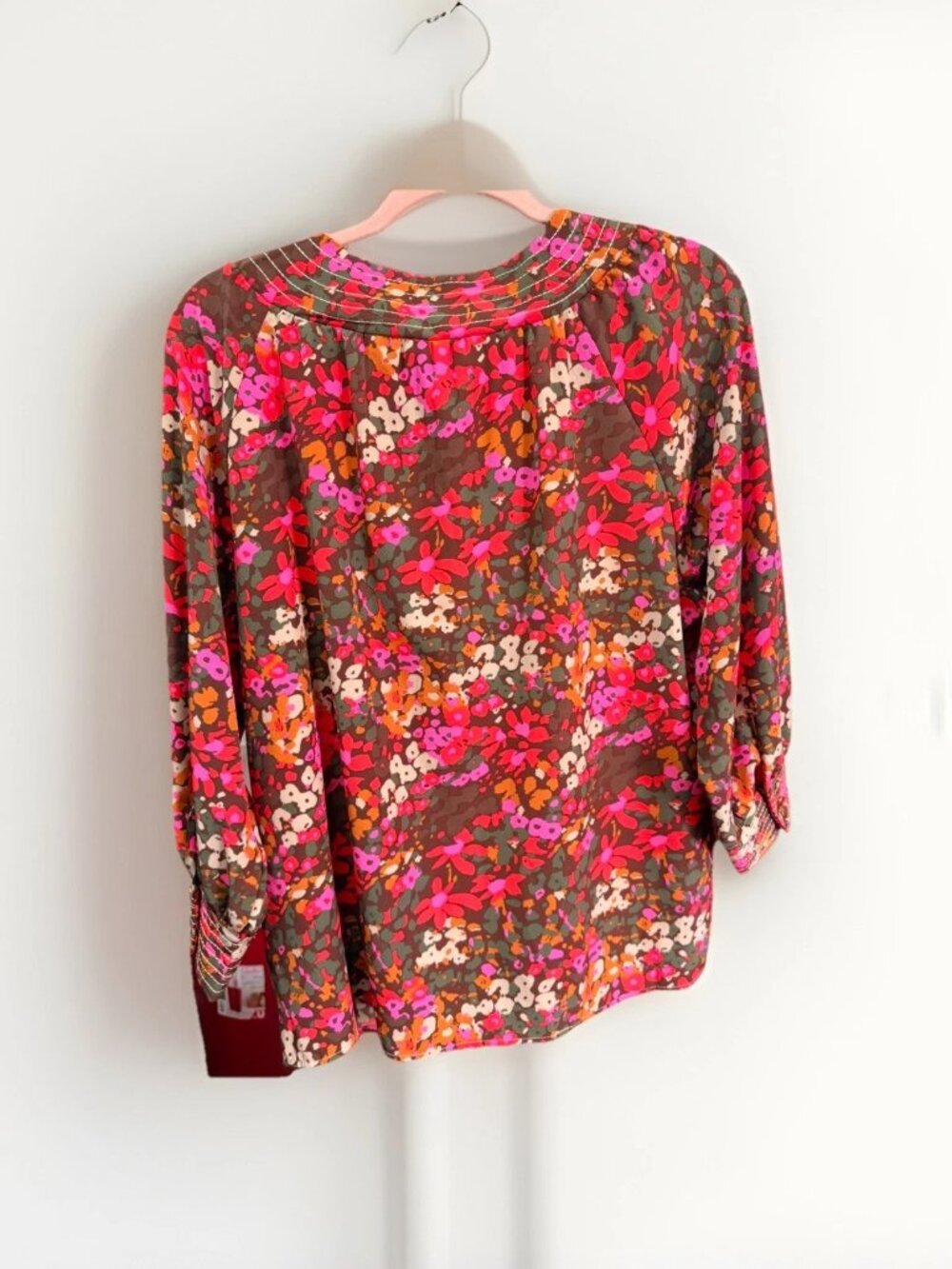 Michelle McDowell Dark Floral Blouse M - Picture 2 of 6